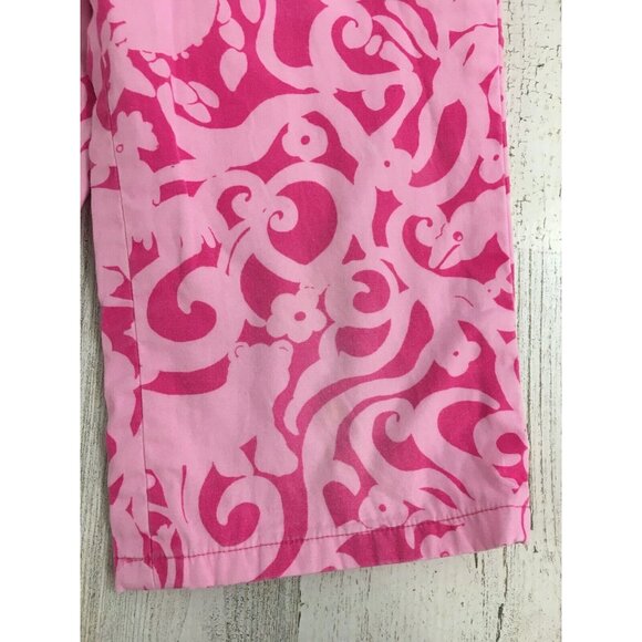 Vtg Lilly Pulitzer Pink 7Cs Print Crop Pants Girls Sz 5 - Picture 6 of 16